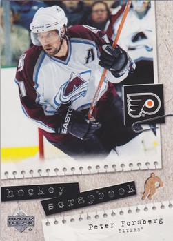 #HS13 Peter Forsberg - Colorado Avalanche - 2005-06 Upper Deck - Hockey Scrapbook