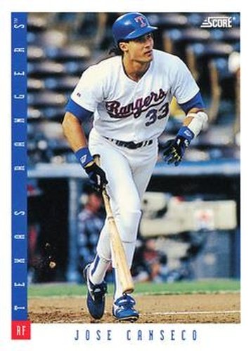 #13 Jose Canseco - Texas Rangers - 1993 Score Baseball
