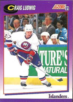 #13 Craig Ludwig - New York Islanders - 1991-92 Score American Hockey