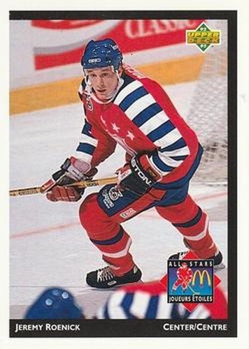 #McD-13 Jeremy Roenick - Chicago Blackhawks - 1992-93 Upper Deck McDonald's All-Stars Hockey