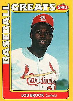 #13 Lou Brock - St. Louis Cardinals - 1991 Swell Baseball Greats