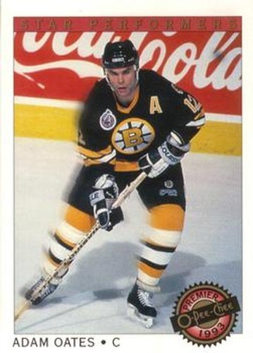 #13 Adam Oates - Boston Bruins - 1992-93 O-Pee-Chee Premier Hockey - Star Performers