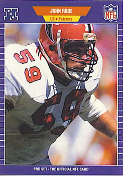 #13 John Rade - Atlanta Falcons - 1989 Pro Set Football