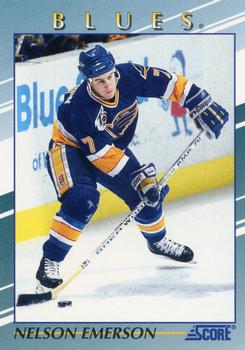 #13 Nelson Emerson - St. Louis Blues - 1992-93 Score Young Superstars Hockey
