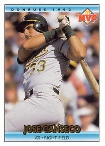 #13 Jose Canseco - Oakland Athletics - 1992 Donruss McDonald's MVP Baseball