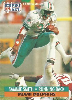 #213 Sammie Smith - Miami Dolphins - 1991 Pro Set Football