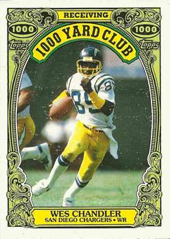 #13 Wes Chandler - San Diego Chargers - 1986 Topps Football - 1000 Yard Club