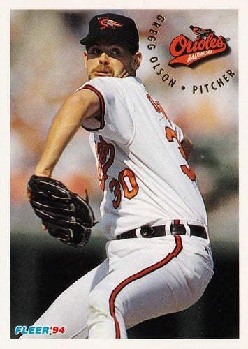 #13 Gregg Olson - Baltimore Orioles - 1994 Fleer Baseball