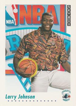 #513 Larry Johnson - Charlotte Hornets - 1991-92 SkyBox Basketball