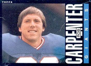 #113 Rob Carpenter - New York Giants - 1985 Topps Football