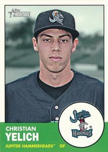 #13a Christian Yelich - Jupiter Hammerheads - 2012 Topps Heritage Minor League Baseball