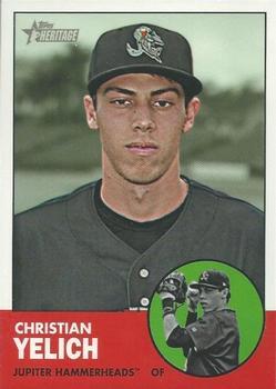 #13b Christian Yelich - Jupiter Hammerheads - 2012 Topps Heritage Minor League Baseball