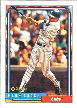 #140 Mark Grace - Chicago Cubs - 1992 O-Pee-Chee Baseball