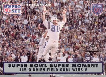 #140 Jim O'Brien - Baltimore Colts - 1990-91 Pro Set Super Bowl XXV Silver Anniversary Football