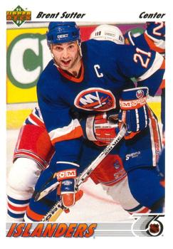 #140 Brent Sutter - New York Islanders - 1991-92 Upper Deck Hockey