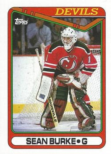 #140 Sean Burke - New Jersey Devils - 1990-91 Topps Hockey