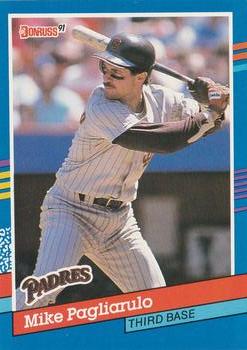 #140 Mike Pagliarulo - San Diego Padres - 1991 Donruss Baseball