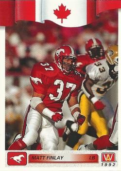 #140 Matt Finlay - Calgary Stampeders - 1992 All World CFL Football