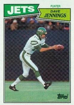 #140 Dave Jennings - New York Jets - 1987 Topps Football
