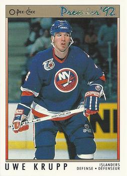 #140 Uwe Krupp - New York Islanders - 1991-92 O-Pee-Chee Premier Hockey