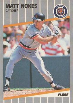 #140 Matt Nokes - Detroit Tigers - 1989 Fleer Baseball