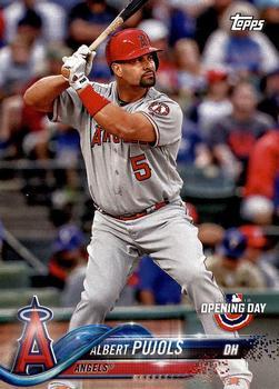 #140 Albert Pujols - Los Angeles Angels - 2018 Topps Opening Day Baseball