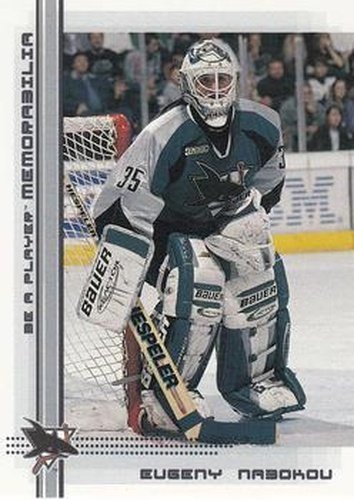 #140 Evgeni Nabokov - San Jose Sharks - 2000-01 Be a Player Memorabilia Hockey