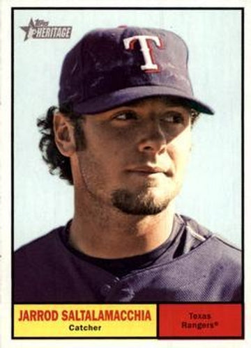 #140 Jarrod Saltalamacchia - Texas Rangers - 2010 Topps Heritage Baseball