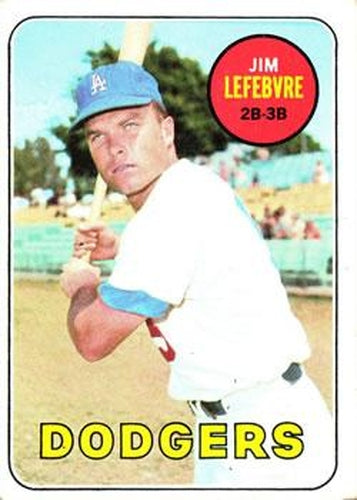 #140 Jim Lefebvre - Los Angeles Dodgers - 1969 Topps Baseball
