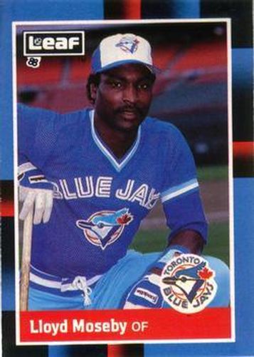 #140 Lloyd Moseby - Toronto Blue Jays - 1988 Leaf Baseball