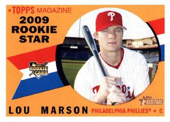 #140 Lou Marson - Philadelphia Phillies - 2009 Topps Heritage Baseball