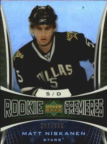 #140 Matt Niskanen - Dallas Stars - 2007-08 Upper Deck Trilogy Hockey