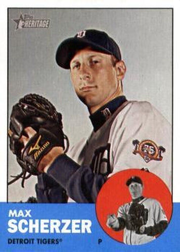 #140 Max Scherzer - Detroit Tigers - 2012 Topps Heritage Baseball