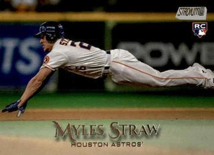 #140 Myles Straw - Houston Astros - 2019 Stadium Club Baseball