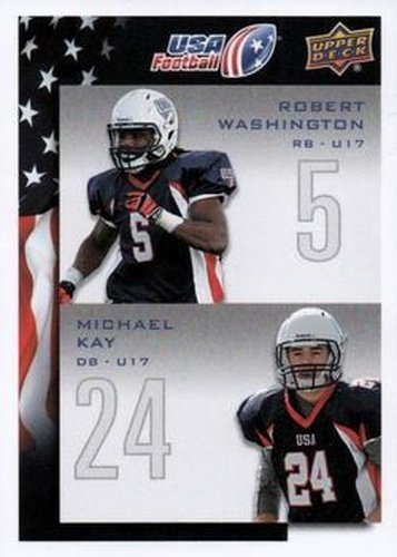 #140 Robert Washington / Michael Kay - USA - 2014 Upper Deck USA Football