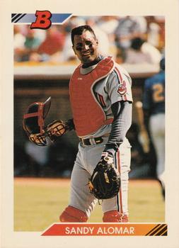 #140 Sandy Alomar - Cleveland Indians - 1992 Bowman Baseball