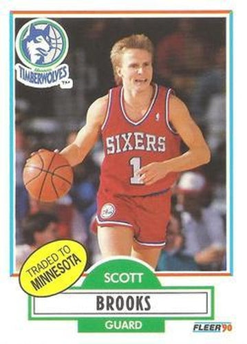 #140 Scott Brooks - Minnesota Timberwolves - 1990-91 Fleer Basketball