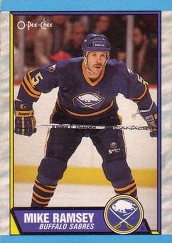 #140 Mike Ramsey - Buffalo Sabres - 1989-90 O-Pee-Chee Hockey