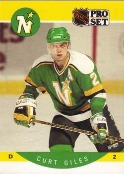 #140 Curt Giles - Minnesota North Stars - 1990-91 Pro Set Hockey