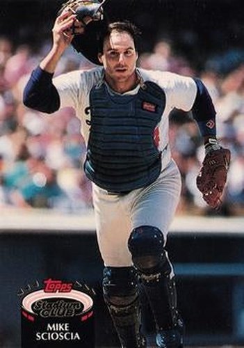 #140 Mike Scioscia - Los Angeles Dodgers - 1992 Stadium Club Baseball