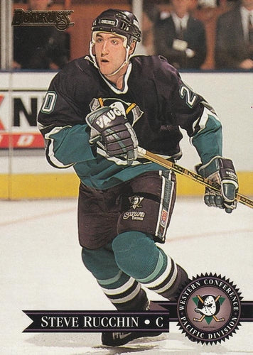 #140 Steve Rucchin - Anaheim Mighty Ducks - 1995-96 Donruss Hockey