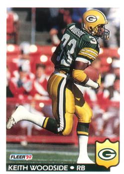 #140 Keith Woodside - Green Bay Packers - 1992 Fleer Football