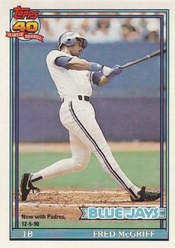 #140 Fred McGriff - San Diego Padres - 1991 O-Pee-Chee Baseball