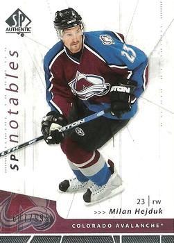 #141 Milan Hejduk - Colorado Avalanche - 2006-07 SP Authentic Hockey