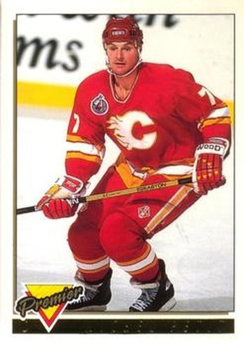#141 Michel Petit - Calgary Flames - 1993-94 O-Pee-Chee Premier Hockey - Gold