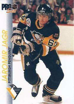 #141 Jaromir Jagr - Pittsburgh Penguins - 1992-93 Pro Set Hockey