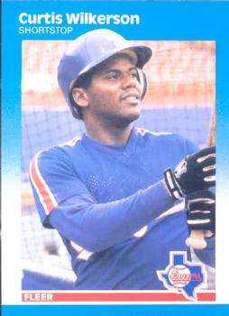 #141 Curtis Wilkerson - Texas Rangers - 1987 Fleer Baseball