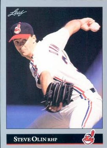 #141 Steve Olin - Cleveland Indians - 1992 Leaf Baseball