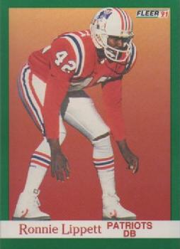 #141 Ronnie Lippett - New England Patriots - 1991 Fleer Football