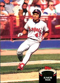 #141 Junior Felix - California Angels - 1992 Stadium Club Baseball
